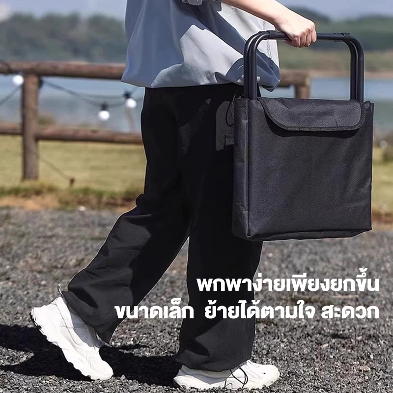 โต๊ะแคมป์ปิ้ง พับอย่างรวดเร็ว โต๊ะกลางแจ้งสําหรับตั้งแคมป์ โต๊ะเหล็กพับขนาดพกพา รับน้ำหนักได้ถึง60kg thumbnail 9