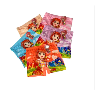 🍬กางเกงในเด็กผู้หญิง🍬 แบบมีขา แพค5ตัว คละสี 1 ลาย ลายน่ารัก ผ้านิ่มใส่สบาย
