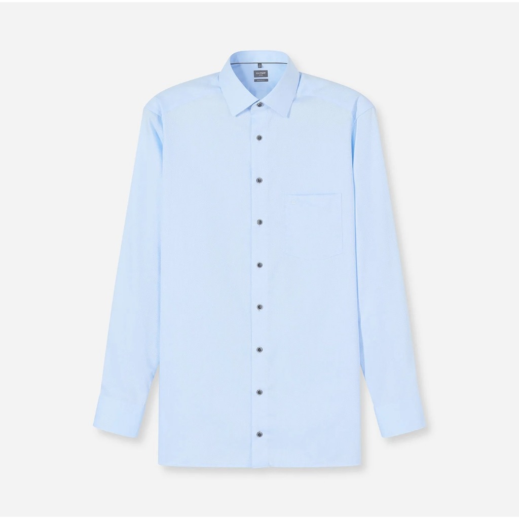 OLYMP LUXOR SHIRT เสื้อเชิ้ตผู้ชายแขนยาว ทรงตรง  Modern Fit สีฟ้า SPRI26