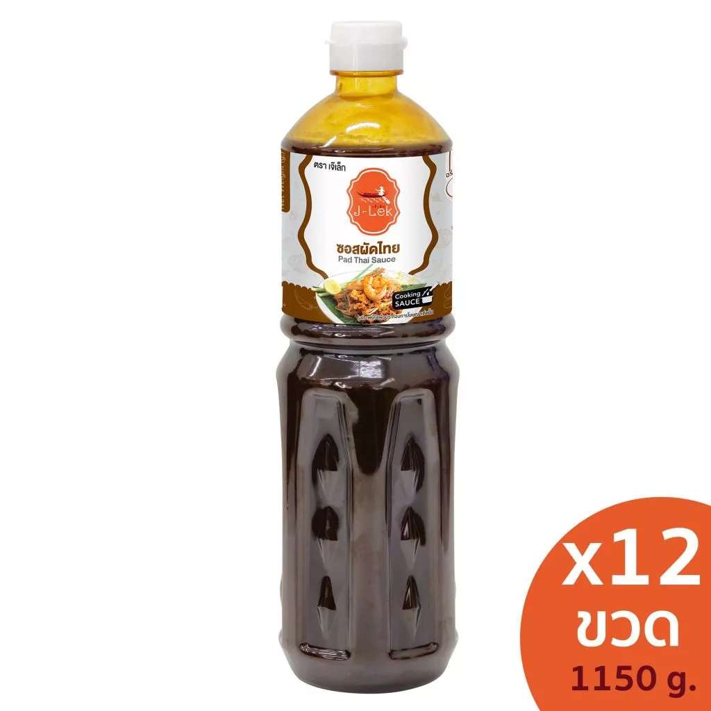 J-Lek (เจ๊เล็ก) ซอสผัดไทย ขนาด 1150 กรัม แพ็ค 12 ขวด