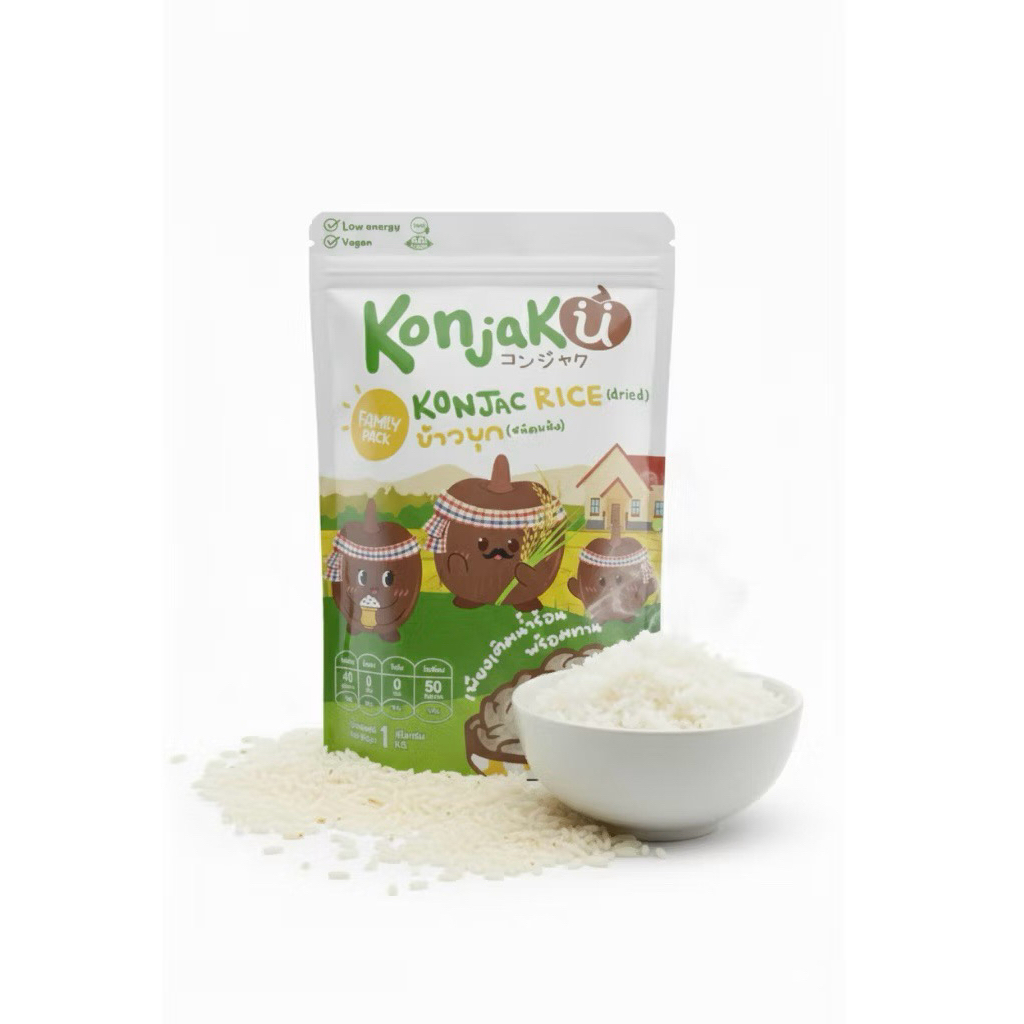 Konjaku คอนจาคุ ข้าวบุก (ชนิดแห้ง) (1 กิโล) พร้อมทานเพียงเติมน้ำร้อน 🌾