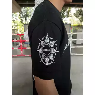 (🔥จัดส่งด่วน 1 วัน!) 22wrldwidee Muay Thai Boxy Tee เสื้อทรงครอปลายสกรีนแน่นๆ (OC149-OC150)