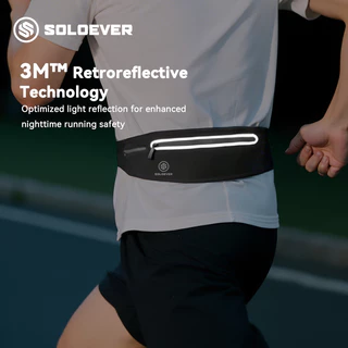 SOLOEVER IPX8กันน้ำ กระเป๋าคาดเอวสำหรับเล่นกีฬา กีฬากระเป๋าคาดเอวกระเป๋ากระเป๋าเข็มขัดวิ่งจ๊อกกิ้ง