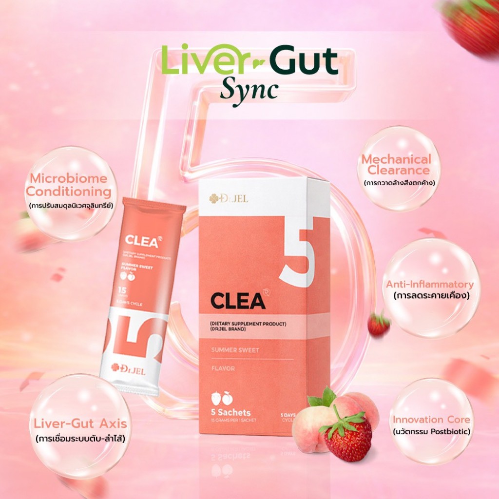 ของแท้ Dr Jel Clea ด๊อกเตอร์เจลไฟเบอร์ คลี อาหารเสริมปรับสมดุลลำไส้ พร้อมส่งจากบริษัท ราคา ถูกที่สุด ดีลบีเคเค แกลเลอรีภาพที่ 3