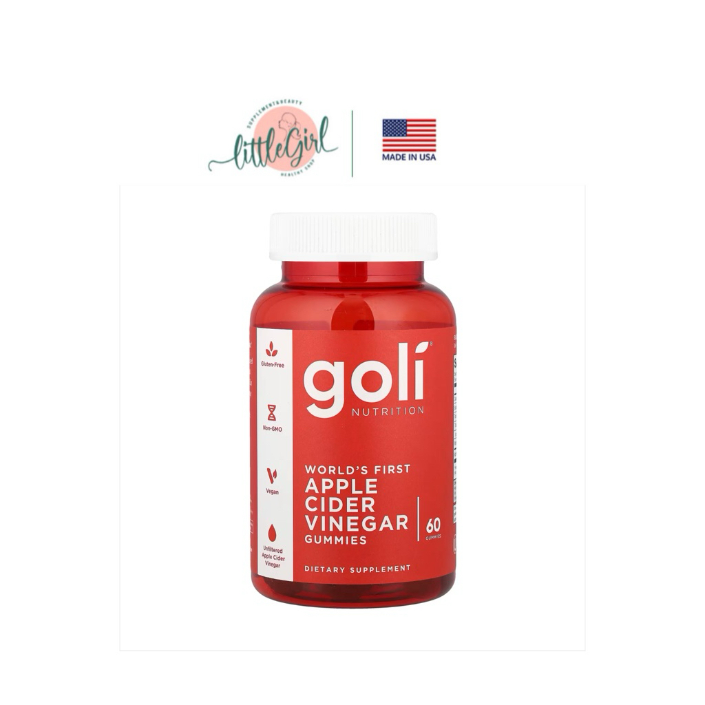 (พร้อมส่ง) 🍎 Goli Nutrition Apple Cider Vinegar 60 Gummies
