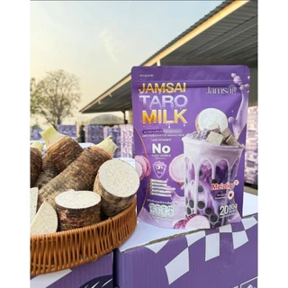 🧋🥛โปรนมเผือก 2 ถุง+แก้ว 🥔นมเผือกผอมทาโร่พลัสแจ่มใส jamsaitaro milk🧋🥛💜