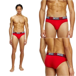 กางเกงในชาย [ขอบดำ-E5326] Diesel Umbr-Andrethreepack Briefs RED/GREY/BLACK