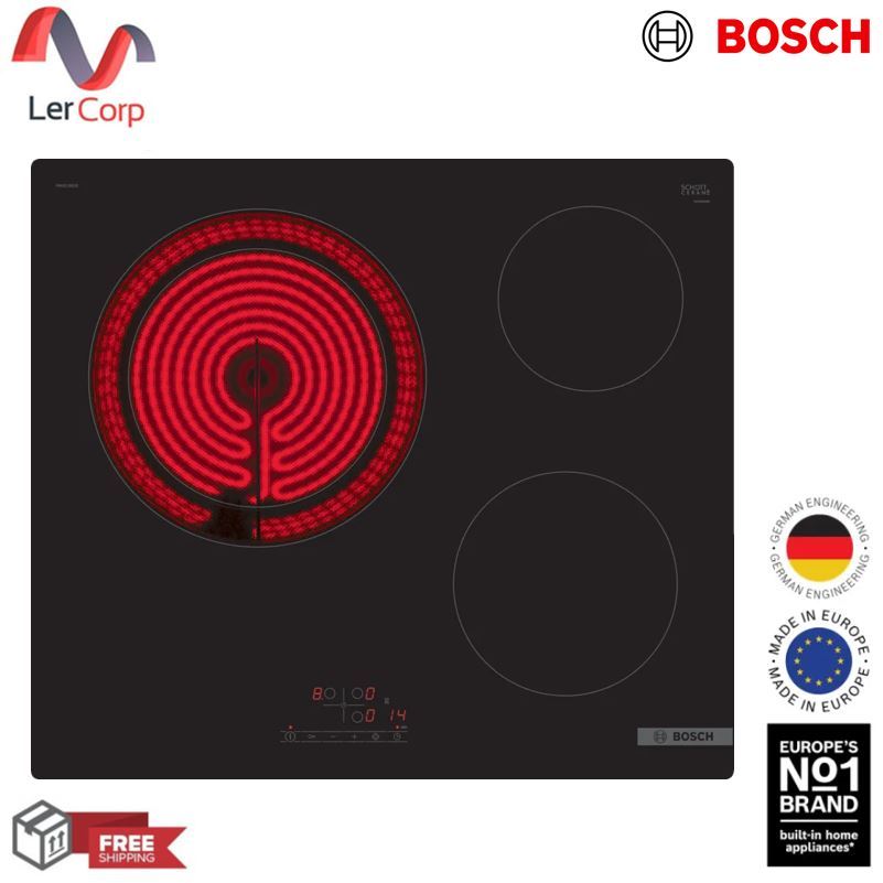 [ตัวโชว์ขายตามสภาพ] (BOSCH) เตาไฟฟ้าเซรามิค 60cm 3 zones Touch select รุ่น PKK611BB8E