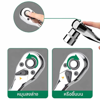 ชุดบล็อกประแจ ชุดประแจบล็อก ประแจ ชุดบล็อก ชุดเครื่องมือ ชุดเครื่องมือช่าง 53 ชิ้น ขนาด 1/4 Socket Set CRV