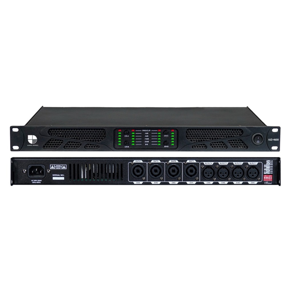 Audio jockey AJD-4600 เพาเวอร์แอมป์ 4 แชนแนล