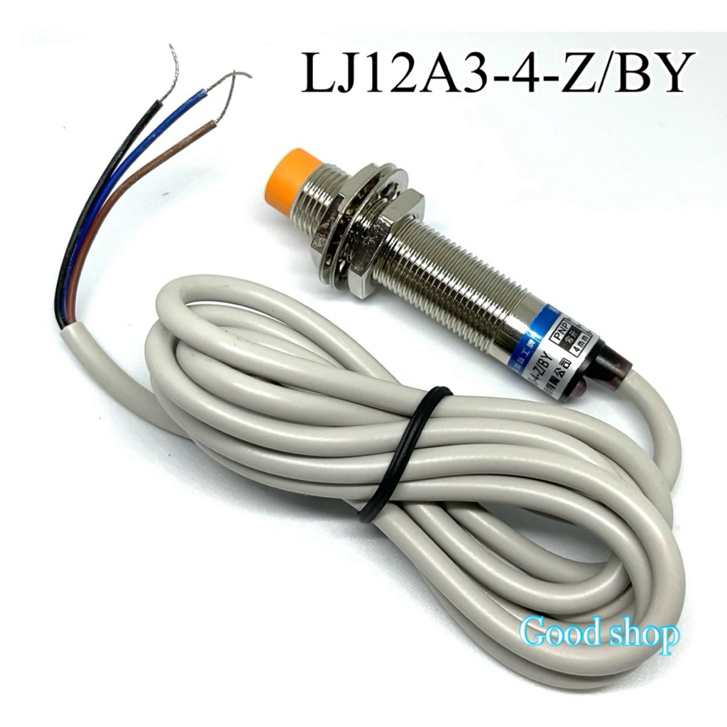 LJ12A3-4-Z/BY sensor เซ็นเซอร์ proximity ขนาด12มิลชนิด PNP-NO ระยะตรวจจับ4mm