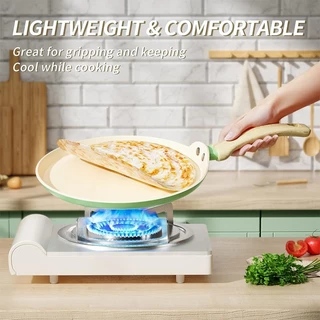 กระทะเครปนอนสติ๊ก Flat Pancake Crepe Non Stick เหมาะสําหรับทุกเตา 28ซม.(11นิ้ว) กระทะเครปเซรามิกไม่ติด