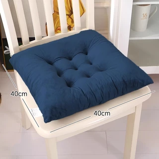 เบาะรองนั่ง 40x40cm นุ่มสบาย เบาะรองนั่งทรงสีเหลี่ยม เบาะรองนั่งเก้าอี้ มีสายรัดเก้าอี้