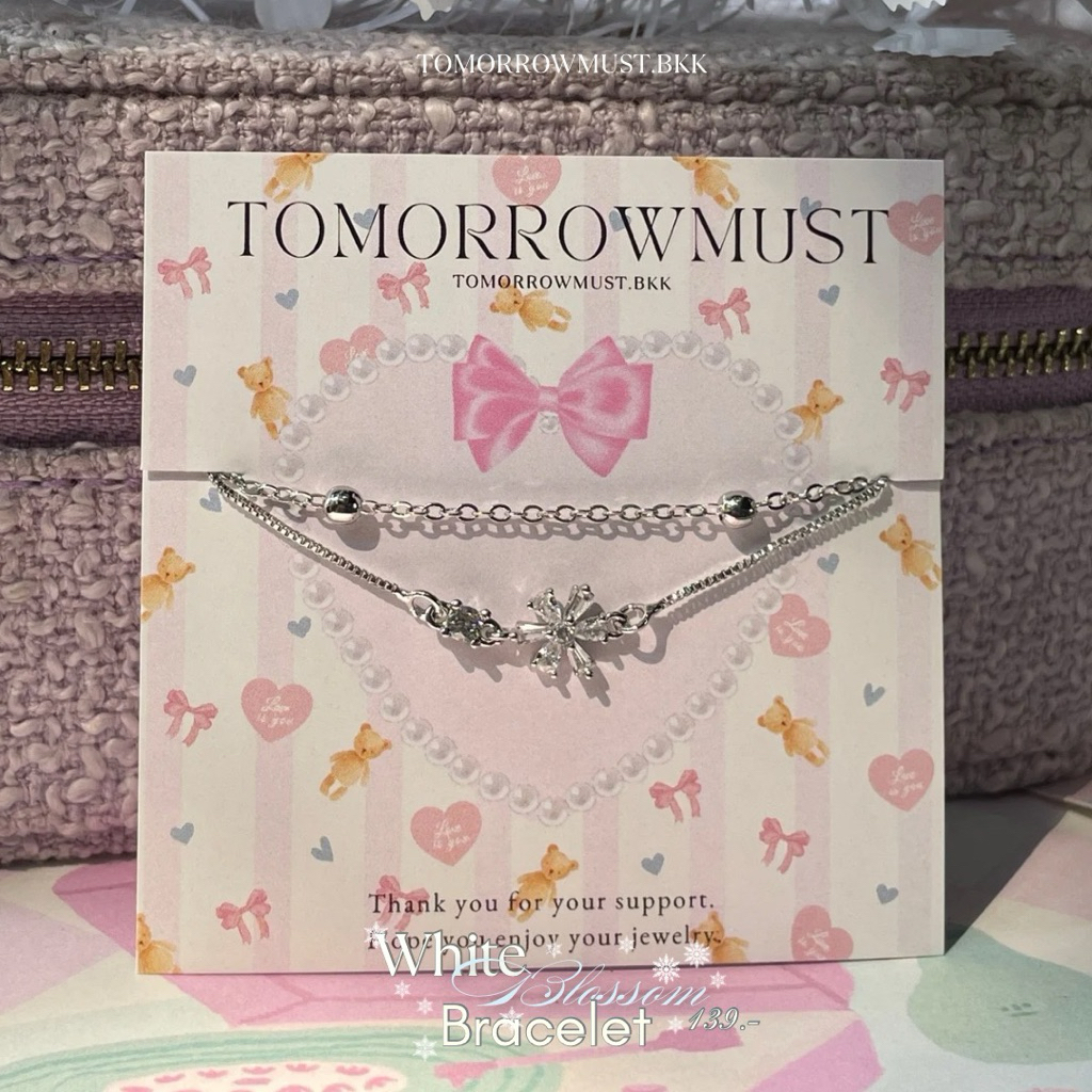 ❄️✨🌸 White Blossom Bracelet กำไลข้อมือ 🌸✨❄️