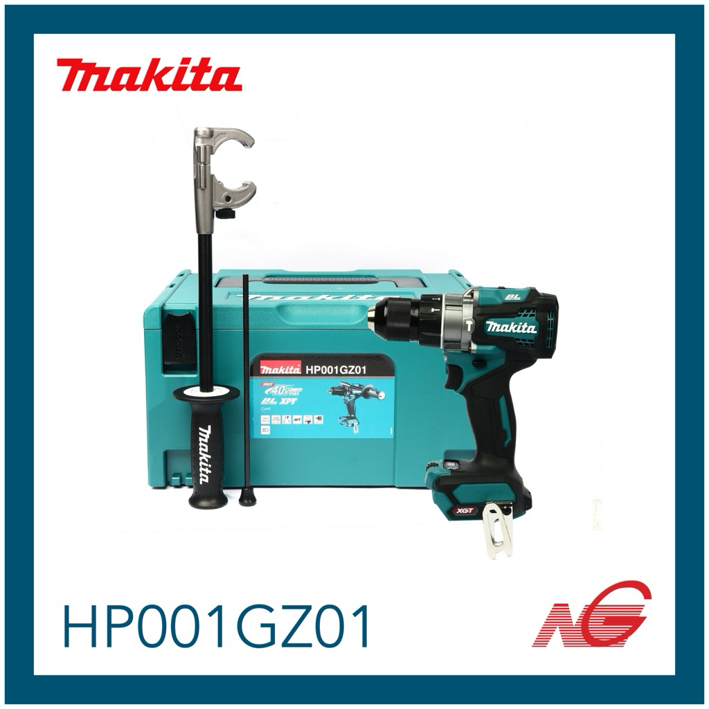 MAKITA มากีต้า สว่านกระแทกไร้สาย 40 โวลต์ ขนาด 13 มม. (1/2 นิ้ว) รุ่น HP001GZ01 เครื่องเปล่า