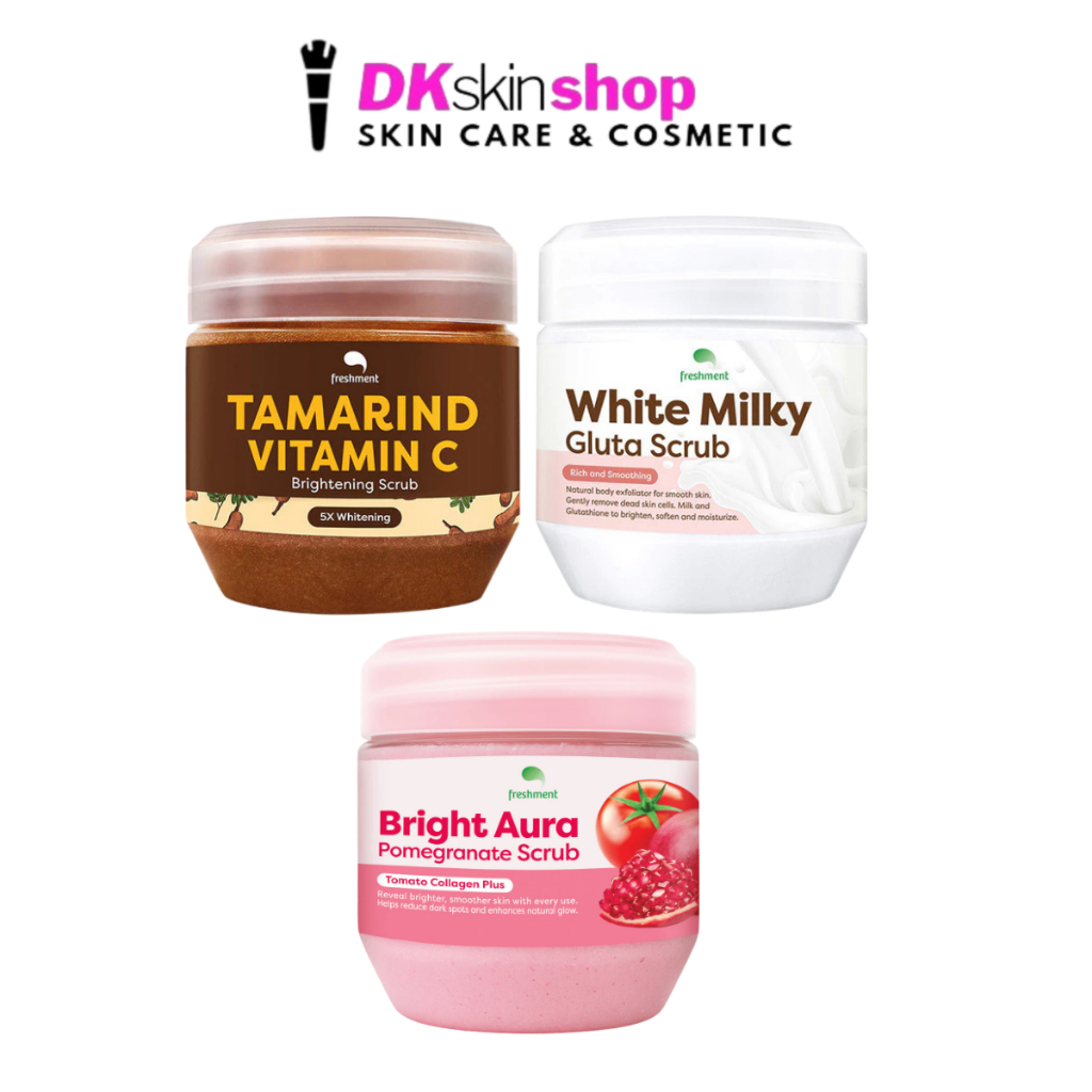 เฟรชเม้นท์ สครับน้ำนมกลูต้า/สครับมะขามวิตามินซี/ไบร์ท ออร่า พอมมากราเนท Freshment Scrub (ปริมาณ 700g.) มีให้เลือก 3 สูตร