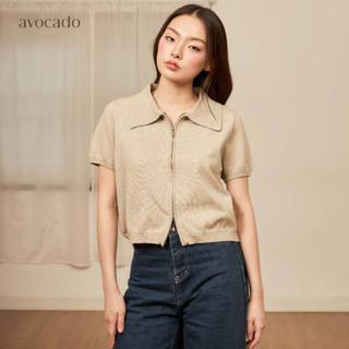 avocado - makko polo tops เสื้อโปโลไหมพรมแต่ง 2 ซิป I มีไซส์…