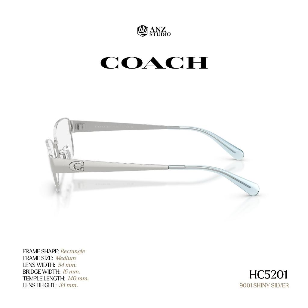 ANZ STUDIO إطار نظارة COACH ‏HC5201 مستطيل معدني — صورة 8