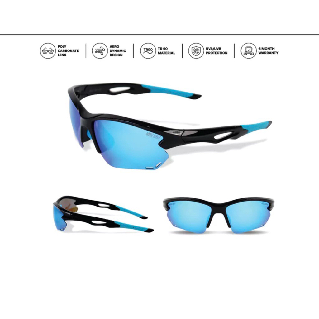 NOX NOX แว่นตากันแดดรุ่น WIND VIBE พร้อมกล่องและถุงผ้า