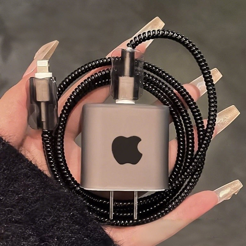 ชุดพันสาย เคสหัวชาร์จ ตัวถนอมสาย ชุดเคสป้องกัน 20W/18W สำหรับ iP ตัวป้องกันสายชาร์จเพื่อป้องกันสายขาด