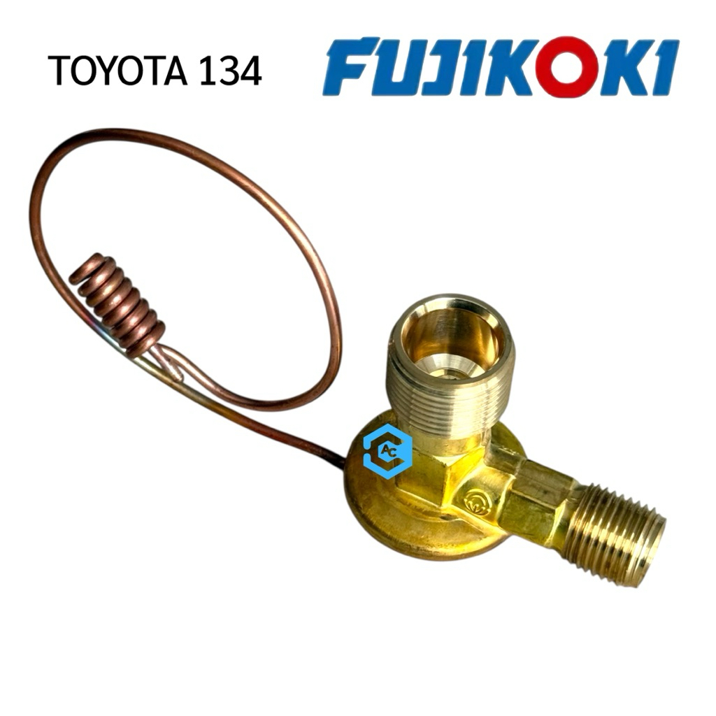 FUJIKOKI TOYOTA R-134a วาล์วแอร์รถยนต์ แท้ ฟูจิ หางเดียว ทองเหลือง ไมตี้ ไทเกอร์ โซลูน่า AE110-111 ซิตี้96 HINO 3M R-134