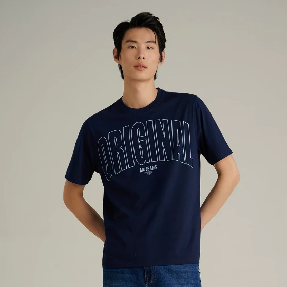 Mc JEANS (แม็คยีนส์) Online Exclusive เสื้อยืดผู้ชาย เสื้อยืดแขนสั้น ทรงเรกูลาร์ มีให้เลือก 5 สี MTTPB23
