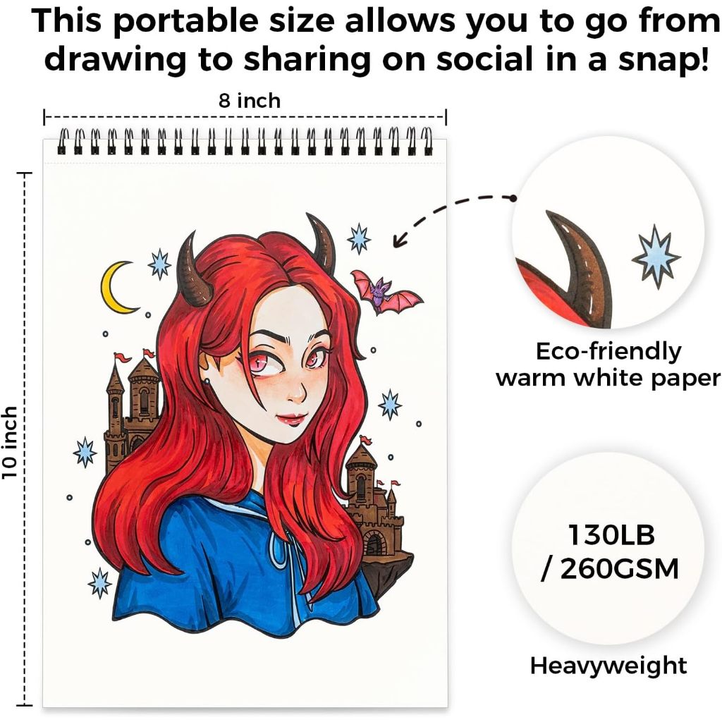 Ohuhu كتاب تلوين Portraits of Joy ‏(40 رسمة)