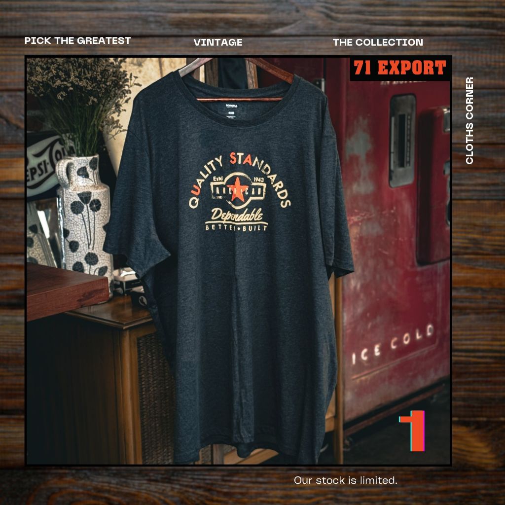 เสื้อยืดไซส์ยุโรป SONOMA เสื้อยืดคอกลมแขนสั้น ทรงหลวมใหญ่มากไซส์ยุโรป มีให้เลือก 8 แบบ size 2XB-6XB