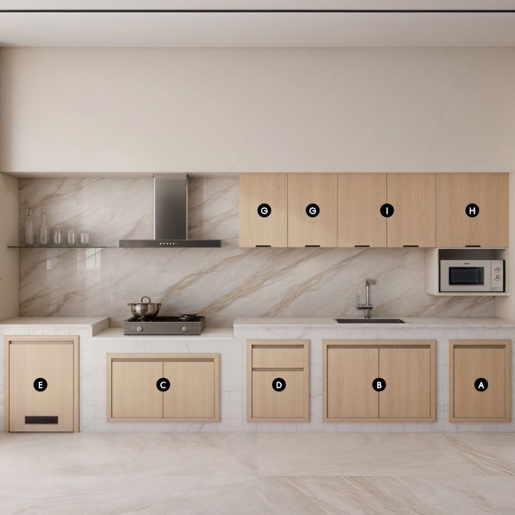 MOGEN บานครัวสีลายไม้ รุ่น NATURAL