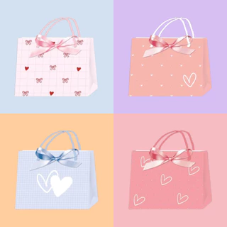 🎁INS ถุงกระดาษของขวัญแนวนอน - Horizontal Gift Bag