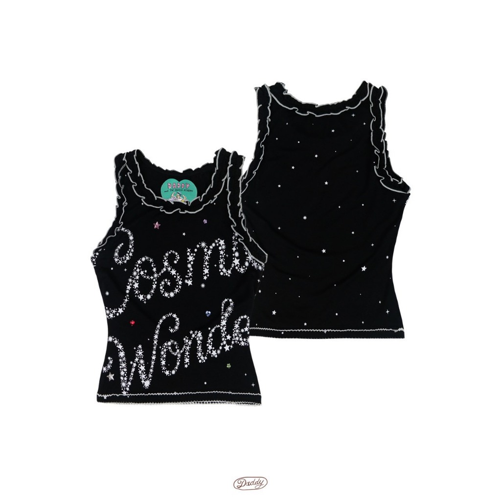 DADDY ( MIW ) | Cosmic Wonder Tank Top เสื้อกล้าม สีดำ สุดน่ารัก