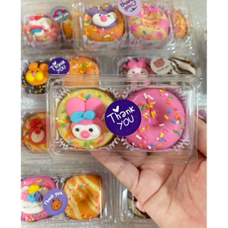 🔥เซ็ทโดนัทจิ๋วเคลือบคละหน้า 10 กล่อง🔥 (กล่องละ 2 ชิ้น) ✨สด ใ…