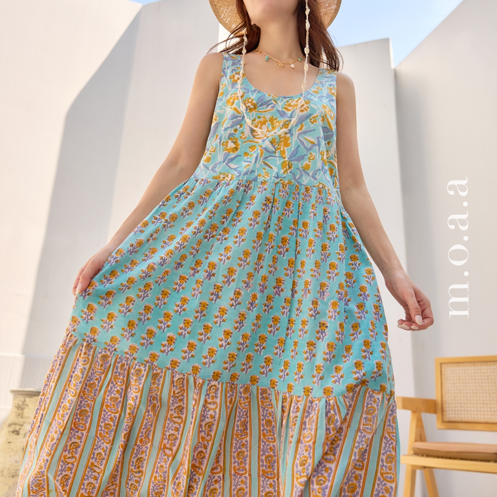 Blue Peony Dress |   Moaa Collection