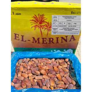 (ยกลัง) อินทผลัมเดทเรทนัวร์ไร้ก้านยกลัง EL-MERINA (5กิโลกรัม) หวานน้อย หอม สะอาด อร่อยย หมดอายุ 31/01/2028