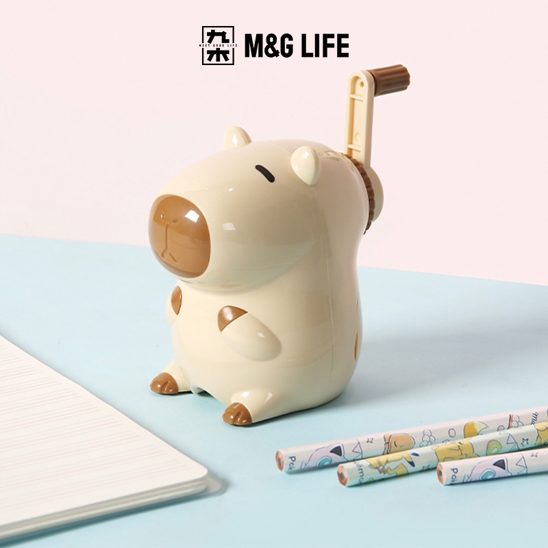 M&G LIFE Pencil Sharpener เครื่องเหลาดินสอแบบมือหมุนรูปหนูตะเภา เครื่องเหลาดินสออัตโนมัติ
