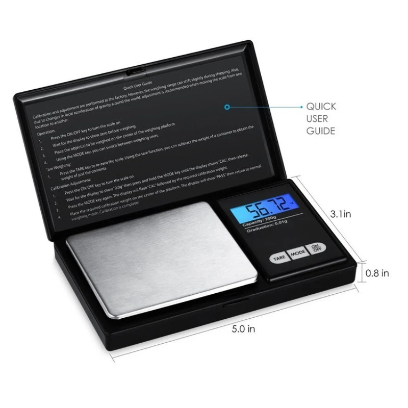เครื่องชั่งดิจิตอล 0.01-500g ตาชั่งดิจิตอล ชั่งทอง ชั่งเพชร เครื่องชั่งกาแฟ