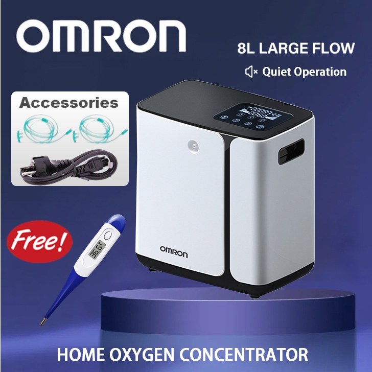 Omron 8L High Flow Oxygen Concentrator Up to 93% Oxygen Concentration for Efficient Home Respiratory