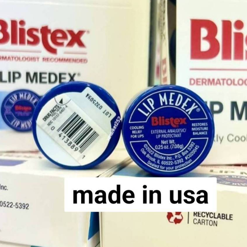 ลิปมัน,ลิปบาล์ม💥Made in usa💥Blistex Lip Medex Lip Moisturizer 7.08g. แท้ 100% 1กระปุก