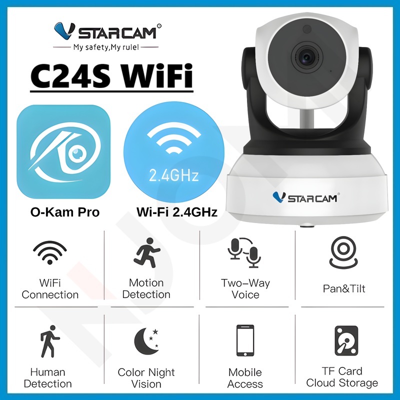 VSTARCAM C24S WiFi SUPER HD 1296P 3MP กล้องวงจรปิด Ai + ตรวจจับการเคลื่อนไหว พูดคุยโต้ตอบได้