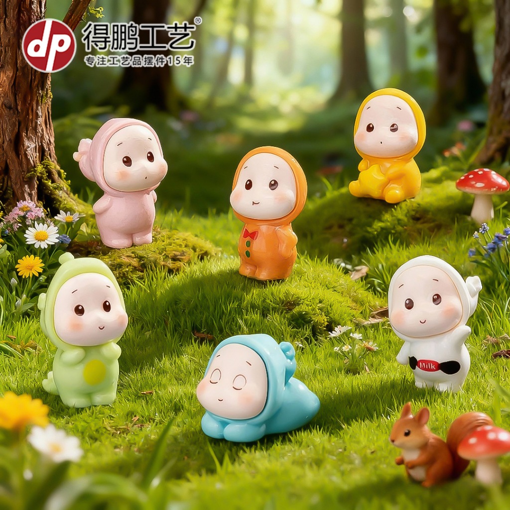 j773ฟิกเกอร์การ์ตูนน่ารักของจิ๋วจำลองแพ็คละ 6 ชิ้น