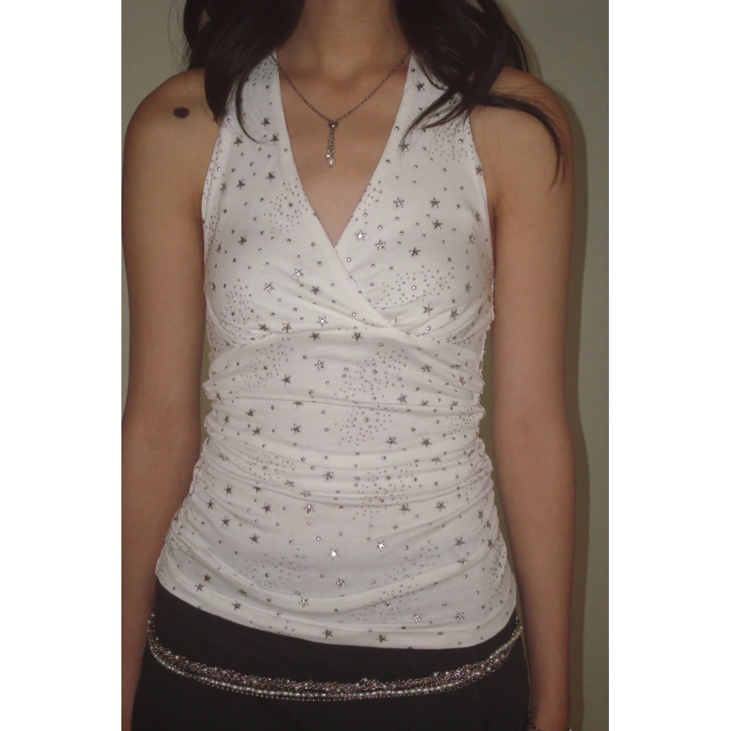MELT.INMOMENTS Fifi Top เสื้อผูกคอผ้าลายดาว กลิตเตอร์ (พร้อมส่ง)