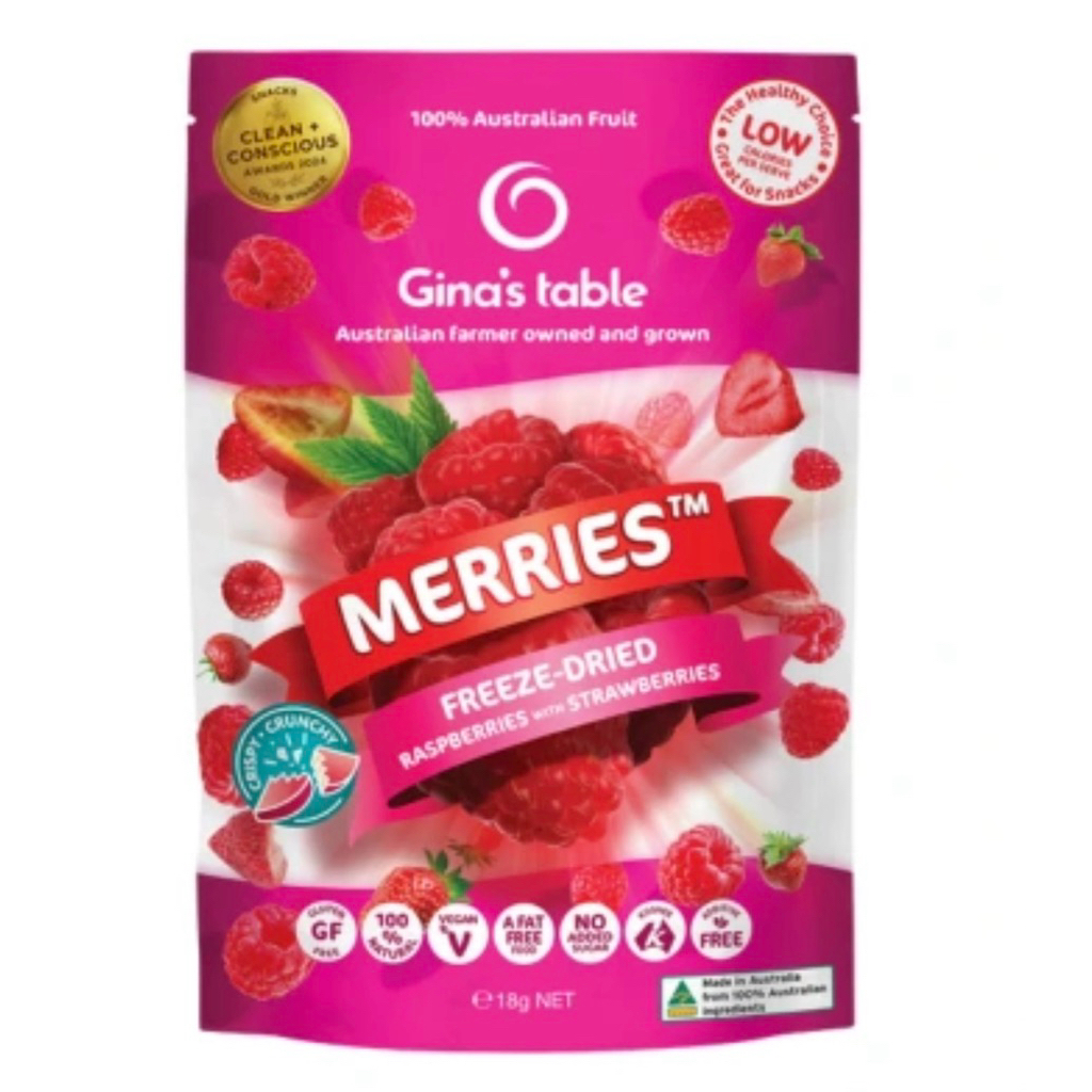 Gina’s Table Freeze-dried Strawberries Raspberries 18g/Freeze Dried Blueberry/Strawberries/Mix Berri