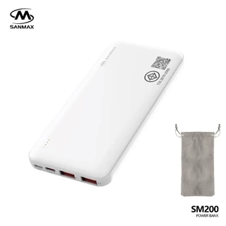 sanmax sm200 พาวเวอร์แบงค์ Typec 11000mAh 20000mAh Powerbank เอาต์พุตTypec（การรับประกัน 1）ชาร์จเร็ว For PD 20W ios vooc