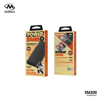 sanmax sm200 พาวเวอร์แบงค์ Typec 11000mAh 20000mAh Powerbank เอาต์พุตTypec（การรับประกัน 1）ชาร์จเร็ว For PD 20W ios vooc