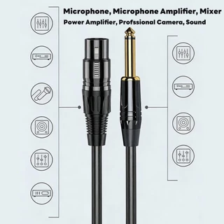 6.35 มม. 1/4 6.5mm to XLR Female ถึง XLR Balanced Internector สาย ทำจากสายชีลสเตอริโอของ