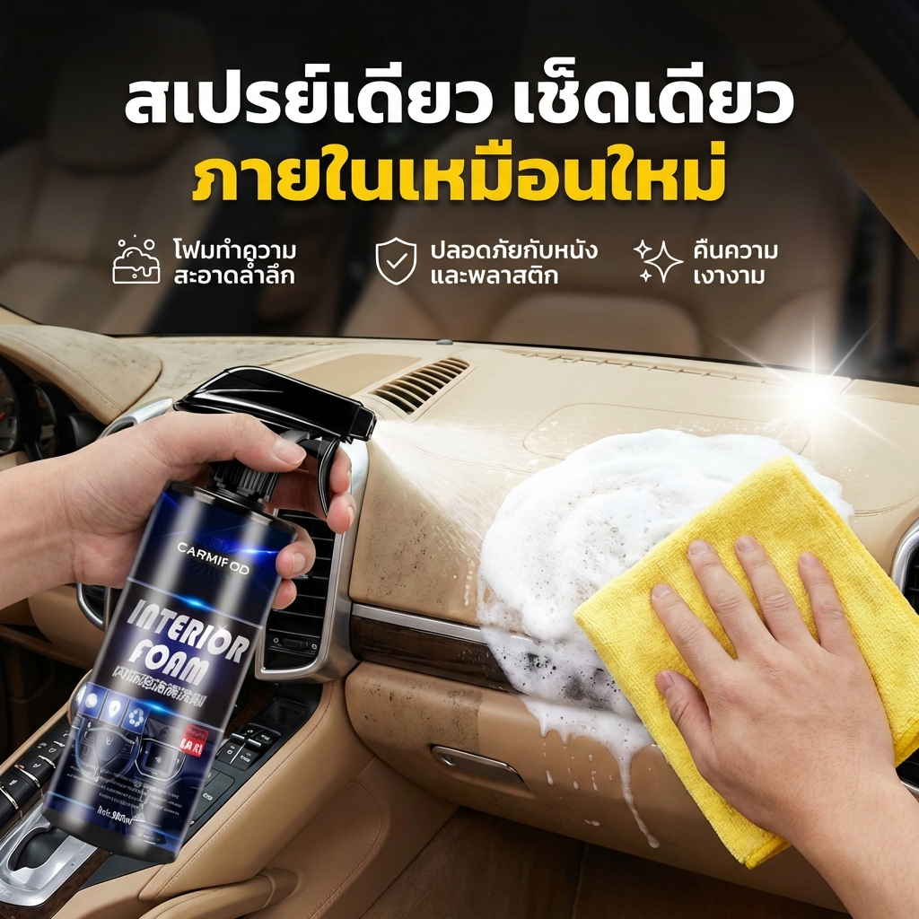 👉 ของจำเป็นสำหรับรถของคุณ 🚗SLB น้ำยาทำความสะอาดภายในรถยนต์ ซักเบาะรถยนต์ น้ํายาทําความสะอาดภายในรถยนต์สลายคราบรถ