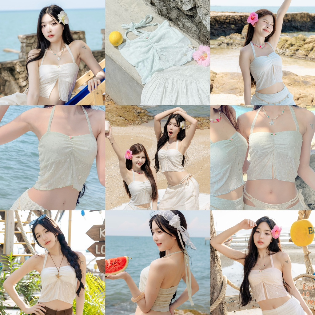 RIKA น้องชบา เกาะอกผ่าหน้าสายผูกคอ