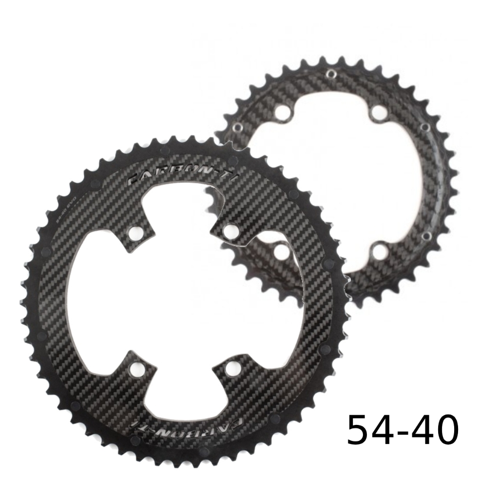 Carbon-Ti ใบจานคาร์บอน X-CarboRing Evo 110 BCD น็อต 4 รู (52-36 54-40)
