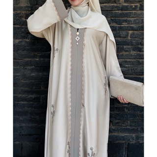 พร้อมส่ง🇸🇦🇹🇭อาบาย่าซาอุฯ Abaya Saudi ฟรี🛍️ผ้าคลุม1ผืน งานปัก