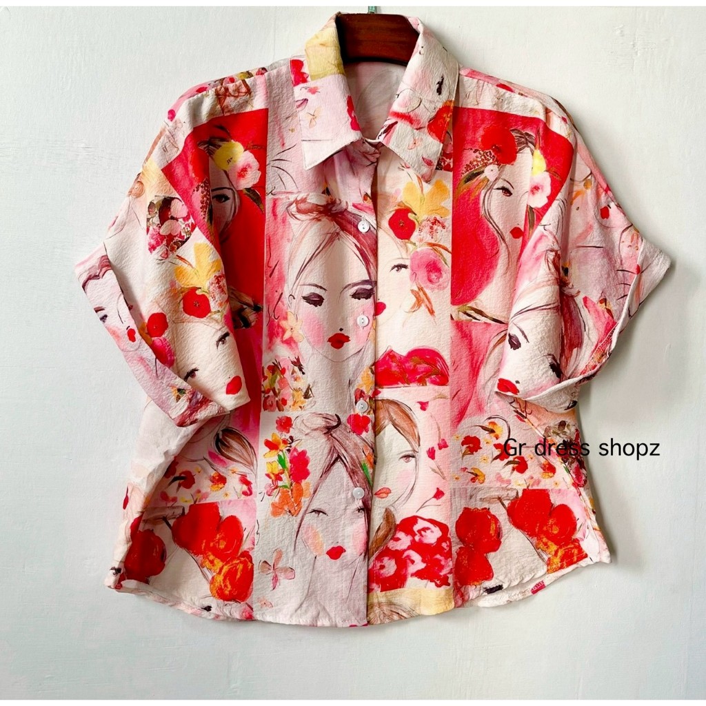 ป้าย Suri เสื้อเชิ้ตแขนสั้นหน้าผ้า 46 นิ้ว ยาว 22 นิ้ว อกจริงไม่เกิน 42-44 นิ้วใส่ได้ค่ะ รูปที่ 3